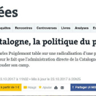 Captura del editorial de Le Monde sobre Cataluña de este 23 de octubre.