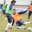 La plantilla de la Cultural prepara el partido del domingo frente al Burgos Promesas 2000.