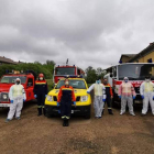 Los equipos de Protección Civil en el municipio de San Andrés. DL