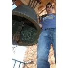 Jorge en el campanario de la igelsia de Villavante.