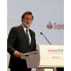 El presidente del Gobierno, Mariano Rajoy, ayer durante su intervención en Salamanca. J. M. GARCÍA