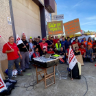 Trabajadores de Zener, durante la movilización de hoy. MAZ