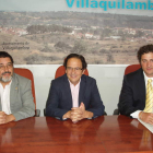 Mitadiel, Aznar y Manuel García, en la reunión de ayer.