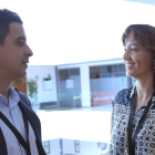 El director general de Shale Gas, David Alameda, y la directora de Comunicación de BNK.