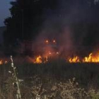 Las llamas resultaron espectaculares en algunas fases del incendio