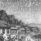 Ilustración de una lluvia de Leónidas ocurrida en el año 1833, una de las más espectaculares de la historia.