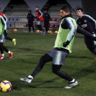 Primer entrenamiento del año en la Ciutat Esportiva Joan Gamper.