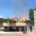 El incendio que tuvo lugar ayer junto a El Corte Inglés