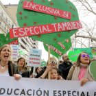 Corazones verdes por la educación especial segregada. LETICIA PÉREZ