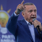 Recep Tayyip Erdogan ayer, en un mitin en Estambul. ERDEM SAHIN