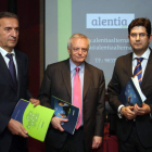 Arias, Gutiérrez y Estévez, durante la presentación.