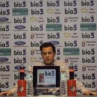 Borja, a la izquierda, junto al director general del club, Eduardo Domínguez, y el director deportiv