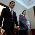 Pedro Sánchez y Mariano Rajoy, el pasado 13 de julio en el Congreso.