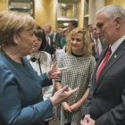 Merkel y Pence, en Múnich.