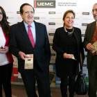 Imelda Rodríguez, Juan José Lucas, Rosa Valdéon y el socialista Jesús Quijano, ayer.