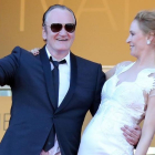 Thurman y Tarantino, en Cannes, en mayo del 2004.