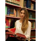 Belén González en la Facultad de Derecho de la Universidad de León.