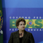 La presidenta brasileña durante un acto del Gobierno que preside.