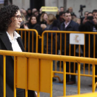 Marta Rovira y Marta Pascal a su llegada ayer al Tribunal Supremo. JAVIER LIZÓN