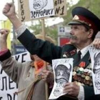 Comunistas rusos protestan por la visita de Bush