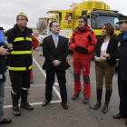 El director de Protección Civil, Fernando Salguero, en el centro junto a otras autoridades.