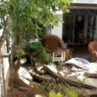 Muro de una vivienda de Marbella que se cayó tras la lluvia
