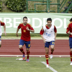 Xabi Alonso, Jordi Alba, Jesús Navas y Sergio Ramos, durante el entrenamiento de la selección.