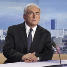 Strauss-Kahn durante su intervención televisiva en TF1.