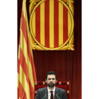 El presidente del Parlament, Torrent, durante el pleno. DALMAU