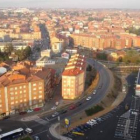 Vista aérea de Párroco Pablo Díez desde el Lidl hasta superar Trobajo del Camino.