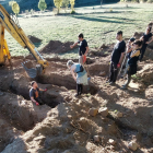 Exhumación de la fosa de Candemuela esta tarde. ARMH