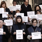 Imagen de un momento de la concentración de letrados en Madrid. JESÚS DIGES