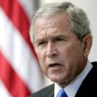 El presidente estadounidense, George Bush, realizaba unas declaraciones ayer en la Casa Blanca