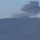 Fotograma del momento en el que cae el avión ruso derribado por Turquía.