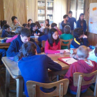 Los alumnos durante una de las actividades en el colegio.