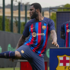 El nuevo jugador del Barça Franck Kessie. ENRIC FONTCUBERTA