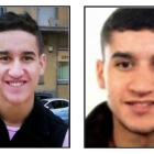 Dos fotografías de Younes Abauyaaqoub, el presunto autor de la matanza de Barcelona, aún huido.
