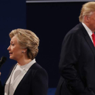 Los dos candidatos a la Casa Blanca ni siquiera se dieron la mano antes del debate. JIM LO SCALZO