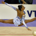 Carolina, en su ejercicio de pelota del Campeonato del Mundo de Esmirna en 2014 donde firmó una actuación notable.