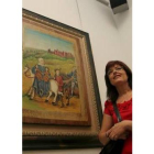 Sarín con su obra inspirada en Libro del Caballero Zifar