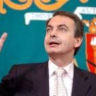 Rodríguez Zapatero, durante su intervención en la clausura de unas jornadas sobre la Constitución