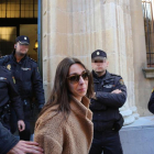 Raquel Gago a la salida de la Audiencia Provincial