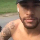 Neymar, en bici.