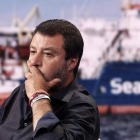 Salvini, entrevistado en una televisión italiana. RICCARDO ANTIMIANI