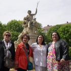 Carmen Losada, Pasión Cadenas Gundín, Nerea Gonzalo Cid y Patricia García, presidenta de la asociación. J. NOTARIO