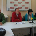 Rueda de prensa conjunta de CC OO y León en Común.