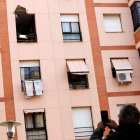 Imagen de la vivienda dañada por la explosión.