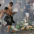 Hinchas violentos rusos, en la Eurocopa de Francia 2016.