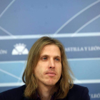Pablo Fernández, ayer, en las Cortes.
