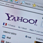 Página de inicio de Yahoo en la pantalla de un ordenador.